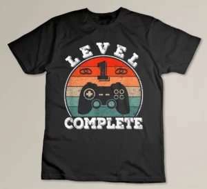 1 Year Marriage Anniversary 1 Year Married Level 1 Complete Custom T-shirt