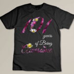 101 Year Old Shirt Awesome Floral 1922 101st Birthday Gift Custom T-shirt