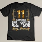 11 Years Married - Funny 11st Wedding Anniversary Custom T-shirt