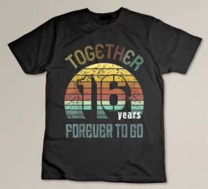 16th Years Wedding Anniversary Gifts For Couples Matching Custom T-shirt