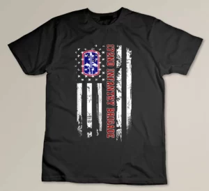 172nd Infantry Brigade Veteran USA Flag Veterans Day Xmas T-shirt