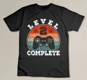 2 Years Marriage Anniversary 2 Year Married Level 2 Complete Custom T-shirt