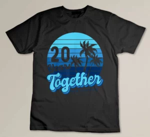 20 Years Together Cruising Couples 20th Anniversary Cruise Custom T-shirt