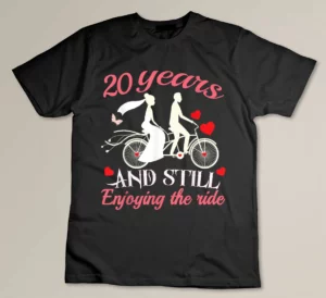 20th Wedding Anniversary- Romantic For Couples Custom T-shirt