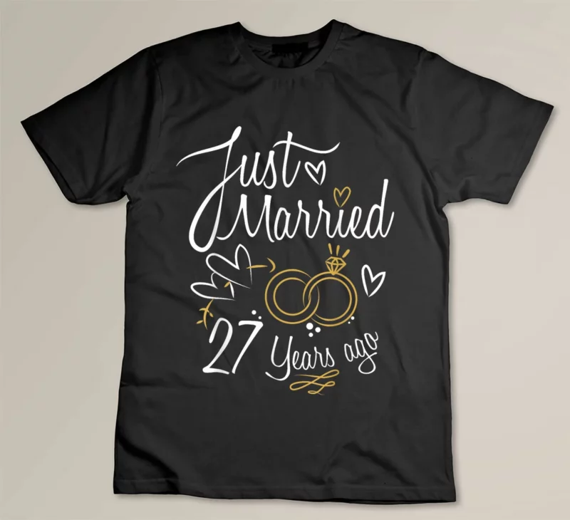 Black 27 Years of Marriage 27th Year Anniversary Gift