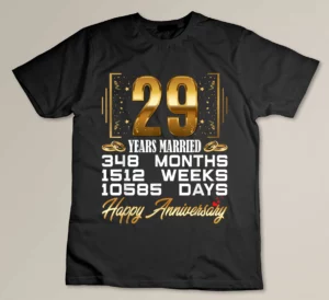 29 Years Married - Funny 29th Wedding Anniversary Custom T-shirt
