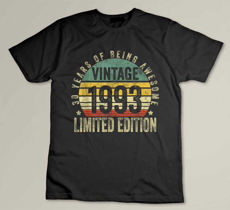 Black 30 Year Old Gifts Vintage 1993 Limited Edition 30th Birthday