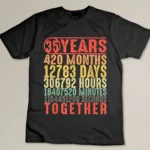 35 Year 35th Wedding Anniversary Gifts for Her Him Couple Custom T-shirt