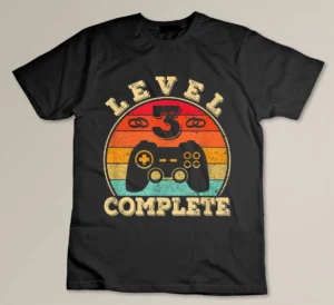 3rd Wedding Anniversary - 3 Years Married - Level 3 Complete Custom T-shirt