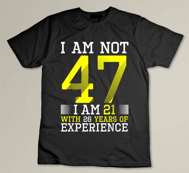 Black 47th Birthday Man Woman 47 Year Old Gift