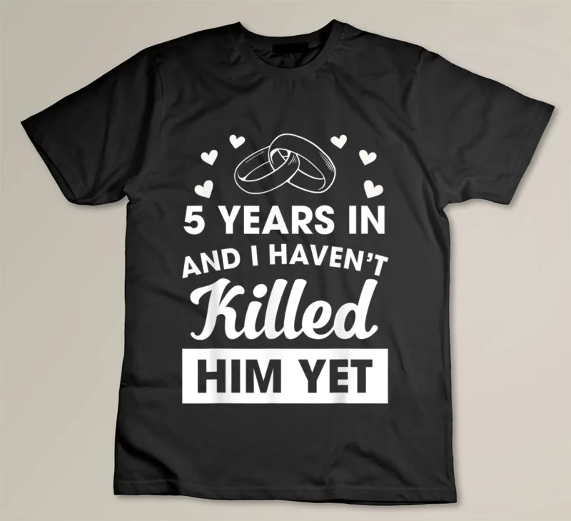 Black 5th Wedding Anniversary Idea For Her 5 Years Wife