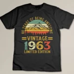 1963 Birthday Shirt 60 Years of Being Awesome Vintage 1963 Limited Edition Custom T-shirt