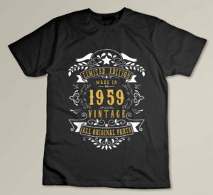 64 Years Old 64th Birthday Made Born in 1959 Men Women Idea Custom T-shirt