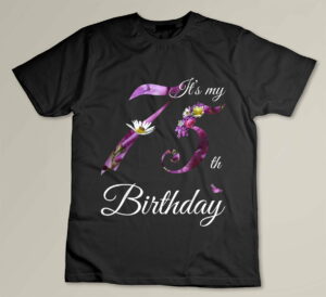 75 Year Old Shirt Floral 1948 It's My 75th Birthday Gift Custom T-shirt