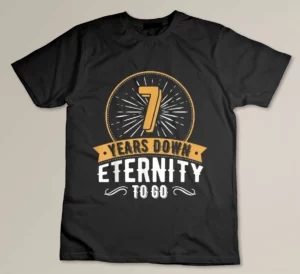 7th Wedding Anniversary Gift - 7 Years of Marriage Shirt Custom T-shirt