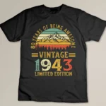 1943 Birthday Shirt 80 Years of Being Awesome Vintage 1943 Limited Edition Custom T-shirt