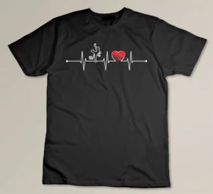 Aerial Silk Gymnastic Heartbeat Gift EKG Yoga Lover Funny T-shirt