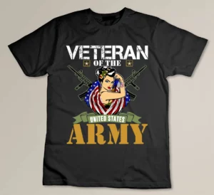 American Army Veteran Female, U.S T-shirt