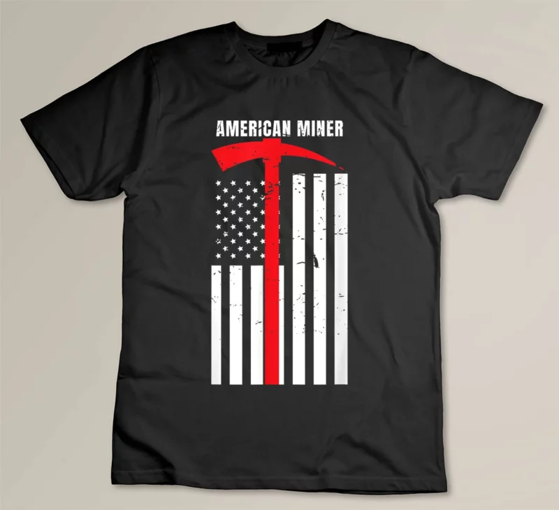 Black American Miner Coal Gold Pickaxe Patriotic Gift 1