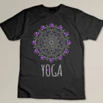 Amethyst Crystal Mandala Yoga Lover Gift T Shirt T-shirt