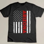 Arizona Pride Retro Vintage Old American Flag T-shirt