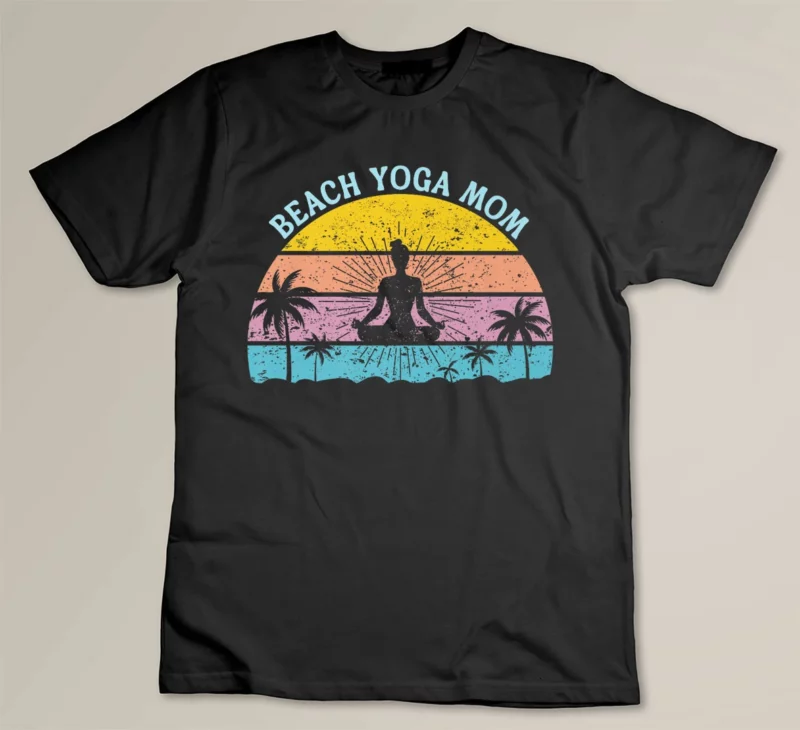 Black Beach Yoga Mom Inspirational Yoga Lover Premium