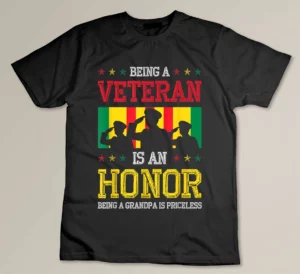 Being a Veteran is an Honor being a Grandpa is Priceless T-shirt
