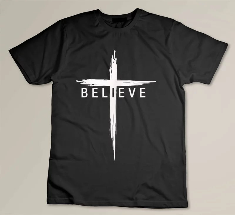 Black Believe Christian Cross Jesus Christ Christians Men Women