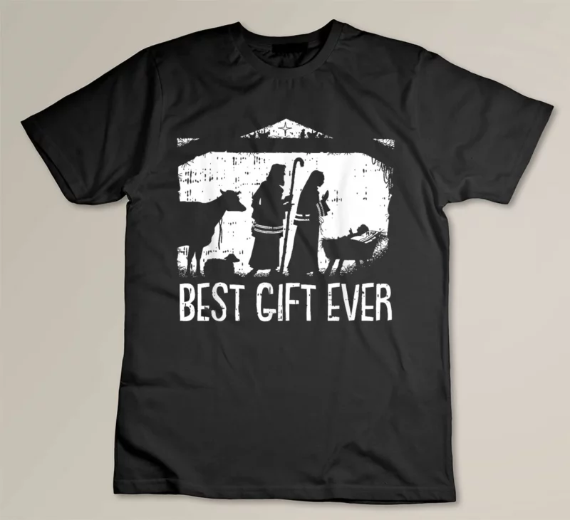 Black Best Ever Christmas Cool Jesus Nativity Scene Christian