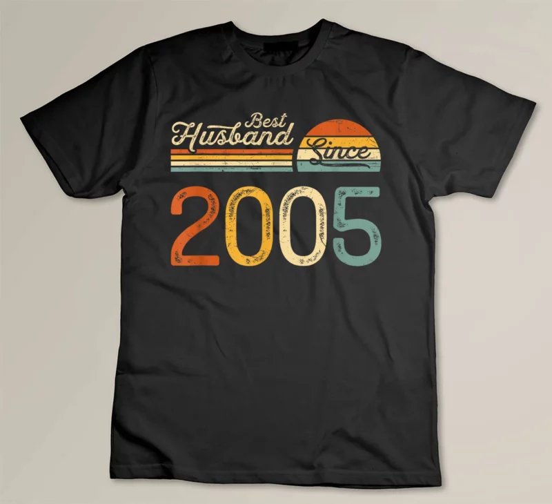 Black Best Husband Since 2005 Retro 18th wedding anniversary