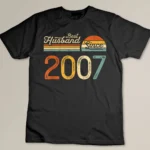 Best Husband Since 2007 Retro 16th wedding anniversary Custom T-shirt
