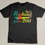 12th Wedding Anniversary Gift for Husband, Best Husband since 2011 Shirt