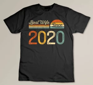 Best Wife Since 2020 Retro 3rd wedding anniversary Custom T-shirt
