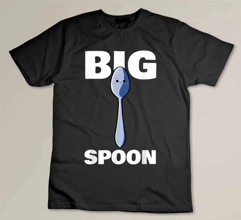 Black Big Spoon Little Spoon Matching Wedding Anniversary Family
