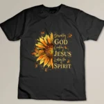 Blessed By God - Loved By Jesus, Sunflower T-shirt