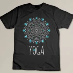 Blue Sapphire Crystal Mandala Yoga Lover Gift T Shirt T-shirt