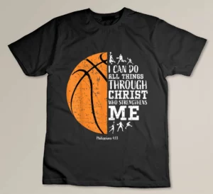 Christian Basketball Shirts Men Boys Kids Religious Gifts T-shirt