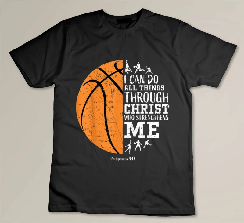 Black Christian Basketball Shirts Men Boys Kids Religious Gifts