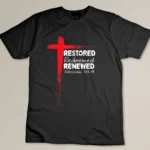 Christian Bible Verse Colossians 1-13-14 Cross T-shirt