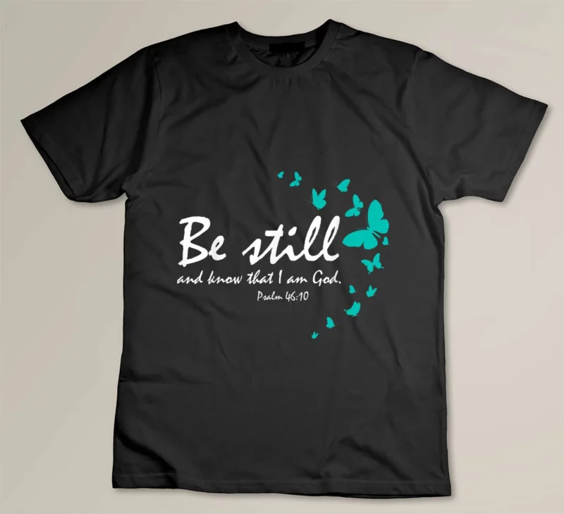 Black Christian Bible Verse Gifts Religious Butterfly Be Still God