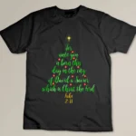 Christian Christmas Shirts Unto You Is Born A Savior Tree T-shirt