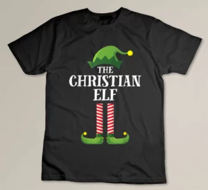 Christian Elf Matching Family Group Christmas Party T-shirt
