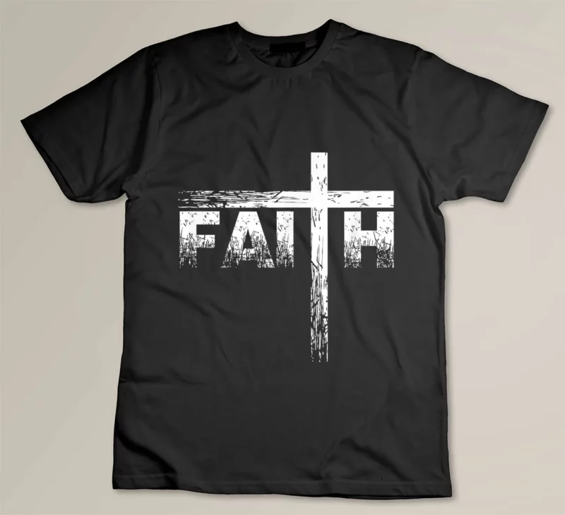Black Christian Faith Cross Christian Faith T Shirts 1