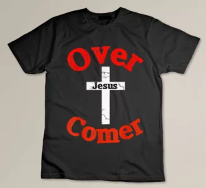Christian T Shirt Jesus Overcomer Religious Faith T-shirt