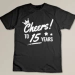 Couple Cool 15th Anniversary Gift Husband Wife Work Custom T-shirt