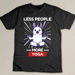 Cute Kawaii Llama Less People More Yoga Lover T-shirt