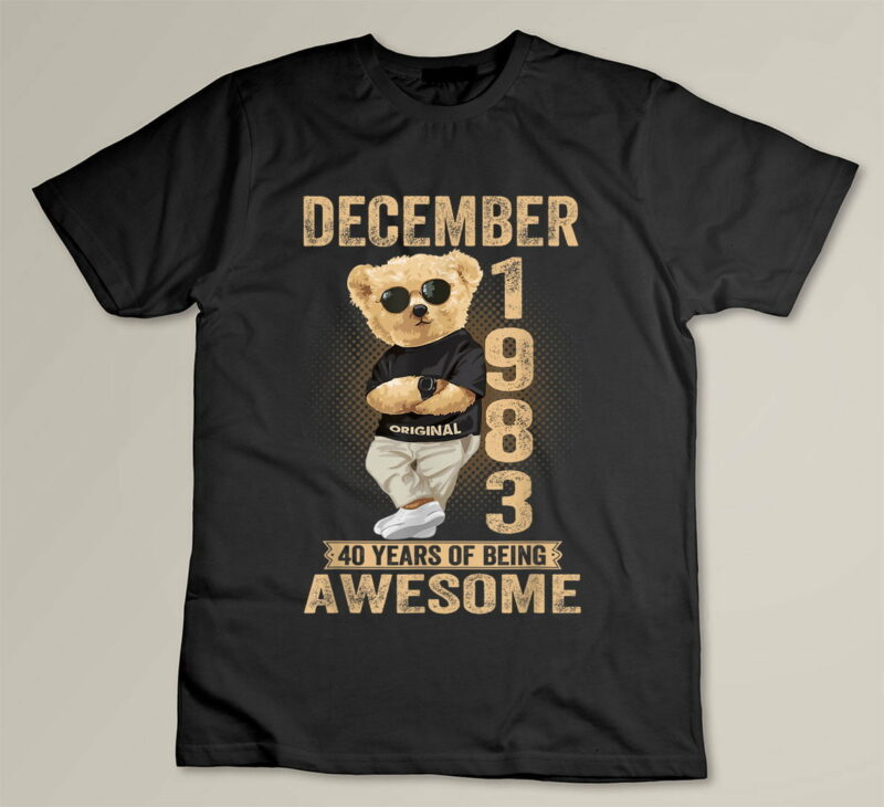 Black December 1983 40th Birthday 2023 40 Years Of Being Awesome
