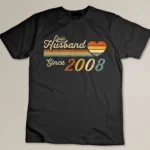 Epic Husband Since 2008 Vintage 15th wedding anniversary Custom T-shirt
