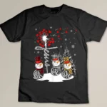 Faith Hope Love Snowman Jesus Dandelion Christian Christmas T-shirt