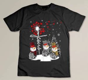 Faith Hope Love Snowman Jesus Dandelion Christian Christmas T-shirt